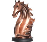 Figurine cheval - Porte-bouteilles et support à bouteilles - Résine synthétique - 17 × 30 cm - Pour bouteilles jusqu'à Ø 7,2 cm - Peinture au pistolet - Chocolat