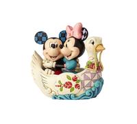Figurine Collection Mickey et Minnie Bateau cygne