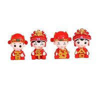 Figurine Couple Résine Mariage 1 Lot, Décoration Gâteau Romantique | Style Chinois Adorable, Base Stable et Plate, Résistante aux Chutes, pour Saint Valentin et Fête Nuptiale