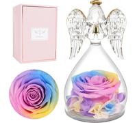 Figurine d'ange Rose éternelle Cadeau pour femme Fête des mères Saint-Valentin Noël