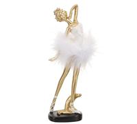 Figurine Danseuse Ballet Résine 18x6,2x4,2cm Ambiance Noël | Décor de Table ou Étagère, Silhouette Élégante, Présent pour Amateurs de Danse, Entrée, Bureau et Maison