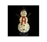 vidaXL Figurine de bonhomme de neige de Noël à LED Tissu 180 cm