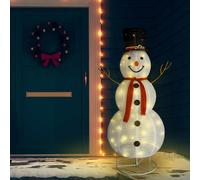 Figurine de Bonhomme de Neige de Noël à LED Tissu 180 cm Silhouette vidaXL