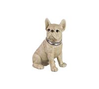 Figurine de bouledogue français en résine beige 24 x 16 x 29 cm