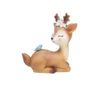 Figurine De Cerf En Résine, 1 Piècee, Décoration Artisanale Miniature De Jardin Féerique, Décoration De Gâteau, Ornement