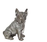 Figurine de chien en résine, argentée, multicolore, 1 pièce