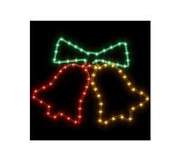 vidaXL Figurine de cloches de Noël avec 72 LED 50x56 cm 343290