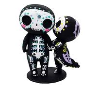 Figurine de Couple avec tête de Mort en Sucre - Squelette Mexicain pour Halloween - Décoration de Saint-Valentin (Baiser)