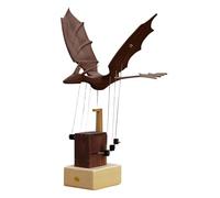 Figurine de créature mythique mécanique en bois d'automate de dragon, 38 cm, décoration de dragon articulé, pièce de présentation de collection, artisanat complexe, pour la maison, le bureau, la