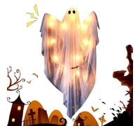 Figurine de fantôme Décoration Maisons Suspendables avec Lumières LED et