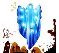 Figurine de fantôme Décoration Maisons Suspendables avec Lumières LED et