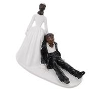 Figurine de Gâteau Mariés en Résine, Couple Romantique Décoratif | Souvenir Solide, Usage Décoratif Polyvalent, Symbole Nuptial Élégant, pour Anniversaire, Fête et Table