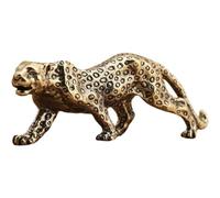 Figurine De Guépard en Laiton, Statue De Guépard Marchant, Ornement Léopard Réaliste, Décoration Feng Shui, Figurine d'animal Marchant pour Maison