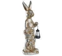Figurine de Jardin en MgO 72cm Forme Lapin Décoration Pâques Dorée Otterup