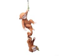 Figurine de jardin en résine pour singe - 28,5 cm - À suspendre - Pour | Résine faite à la main, texture détaillée, résistante aux intempéries, hauteur de 28,5 cm