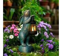 Figurine de lapin amusante pour jardin, avec lanterne, idéale pour l'extérieur – Accessoire pratique pour la vie quotidienne, les loisirs et les projets de bricolage