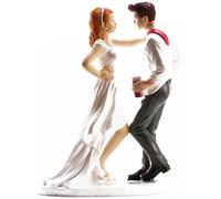 Figurine de mariage - Non spécifié - Couple buvant - 16 cm - Résine - Mixte