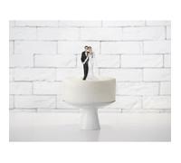 Party Deco PF14-KARTON - Figurine - Décoration représentant la mariée et Le marié, pour gâteau de Mariage