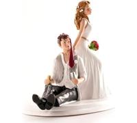 Figurine de mariage pour gâteau 14 cm marié ivre