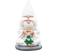 Figurine de nain de jardin FONGWAN Statue en résine Artisanat Décoration de jardin-Blanc Blanc G