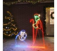 Figurine de Noël Berger et Agneau avec 168 LED 102,5x35 cm Décoration vidaXL