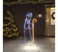 vidaXL Figurine de Noël LED Berger et agneau 168 LED 102,5x35 cm