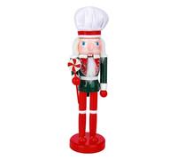 Figurine de Noël en bois de soldat Casse-noisette autonome 24,9 cm (Style 2 | Soldat Casse-noisette en bois - 24,9 cm - Décoration autoportante - Personnage de soldat classique - Fait à la main - Bouche