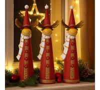 Figurine De Noël Renne Décoration Advent X-Mas Figurine Rouge Blanche H 36 Cm 3x
