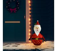 Figurine de Père Noël à LED Tissu 90 cm Ornement Décoration Silhouette vidaXL
