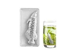 Figurine de poisson argent sterling - 5,5 x 2,2 cm, animal de compagnie thé massif 925, ornement de bureau, sculpture d'animal miniature, pièce de décoration élégante, statue de collection,