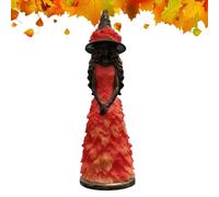Figurine De Sorcière D'automne Enchanteresse,Leaf Angel Girl Resin Home | Statue De Table De Sorcière D'Halloween, Décoration Gothique Pour La Maison, Pour Cheminée, Bibliothèque, Salon 15x5.3x4.4cm