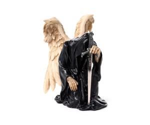 Figurine décoratif ange de la mort agenouillé avec son epéé Puckator Noir 20x13,5x20 cm