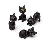 Figurine décoratif Chat dans sa boîte Puckator Lucky le Chat Noir Multicolore 4,5x4x2,5 cm / 5,5x5,5x2,5 cm