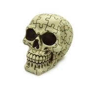 Figurine décoratif Crâne avec motif Puzzle Puckator Beige 11,5x10,5x15 cm