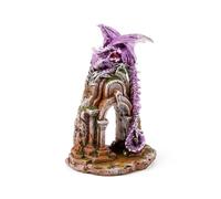 Figurine décoratif Dragon du Portail vers le Royaume Améthyste Puckator Dark Legends Violet 17x12x8 cm
