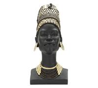Figurine décoratif Mauro Ferretti Donna Masai Turbante Noir 21,5x27,5x45 cm
