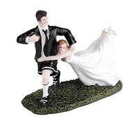 Figurine Decoration en Résine de Mariage Gateau d'amour Topper Wedding Cake Moderne Romantique Faveur de mariage et de la décoration Figurine de couple de rugby de marié de danse de jeune mariée