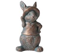 Figurine Décorative de Lapin Accessoire Extérieur en MgO Marron Konakry