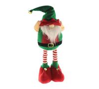 Figurine décorative de Père Noël Extensible sur Pied de Couleur Verte H.45 cm