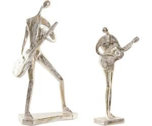 Figurine décorative DKD Home Decor 21 x 13 x 42 cm 17 x 7,5 x 33 cm Or musicien (2 pièces)