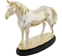 Figurine décorative DKD Home Decor Cheval Noir Or Résine Métallique (30 x 11,5 x 26 cm)