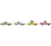 Figurine décorative DKD Home Decor Jaune Bleu Vert Rose Voiture Vintage 25,8 x 10,5 x 9,5 cm (4 pièces) (4 pièces)