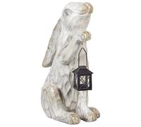 Figurine Décorative MgO Lapin de Pâques Intérieur Extérieur Accessoire de Jardin