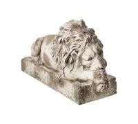 Figurine Décorative pour Jardin en Mgo 23 x 64x38cm en Forme Lion Beige Lari