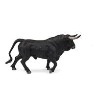 Figurine - Deqube Bravo - Motif Taureau Noir - Peinte à la main - Réplique détaillée