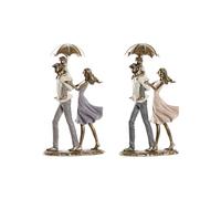 Figurine DKD Home Decor Parapluie Cuivre (2 Unités)
