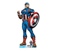 Figurine en carton - Captain America - Rouge et bleu - Décoration intérieure - Enfant
