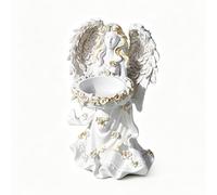 Figurine Esprit, Panier | Blanc, Doré, Statuette D'ange avec Ailes, pr Salon