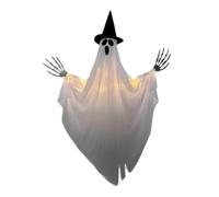 Figurine fantôme Décoration extérieure effrayante à suspendre avec lumières | Décoration de fantôme d'Halloween pour Maisons Hantées Fête Maison Manteau Cheminée Pelouse Cour Jardin Porche Por