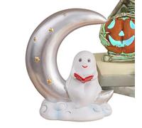 Figurine fantôme d'Halloween en résine sculptures décoratives en forme de | Statue de bureau pour bureau, bibliothèque, entrée, cheminée, armoire, table basse, fête de vacances